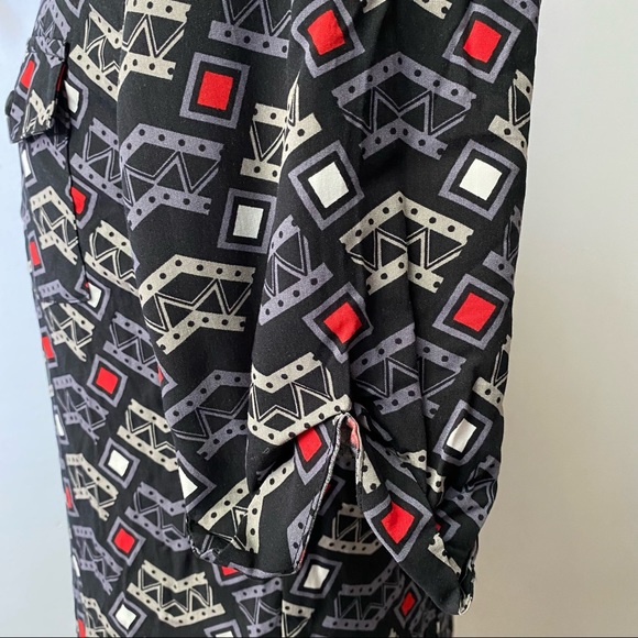 NWT Eleven Paris Geometric Viscose Snap Button Shirt - Picture 8 of 14